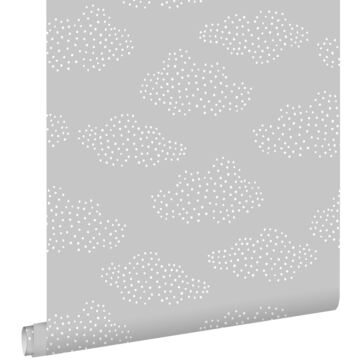 wallpaper little clouds gray from ESTAhome
