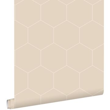 wallpaper hexagon beige from ESTAhome