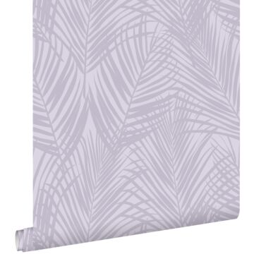 wallpaper palm leafs lilac purple from ESTAhome