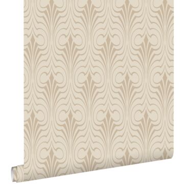 wallpaper graphic form beige from ESTAhome