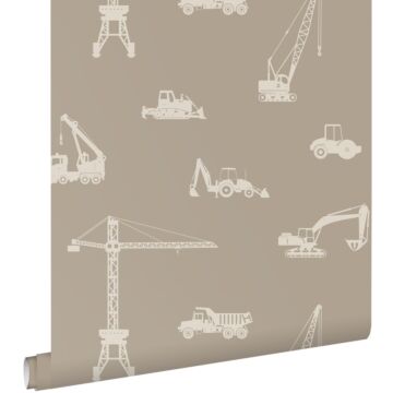 wallpaper vehicles taupe from ESTAhome