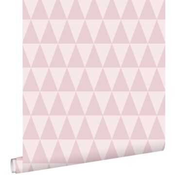 wallpaper graphic geometric triangles lilac pink from ESTAhome