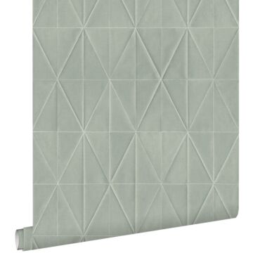 eco texture non-woven wallpaper origami motif light gray from ESTAhome