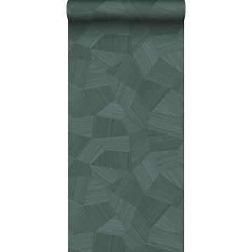 wallpaper graphic 3D petrol green from ESTAhome