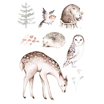 wall sticker forest animals brown from ESTAhome