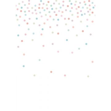 wall mural confetti dots pink, green and blue from ESTAhome
