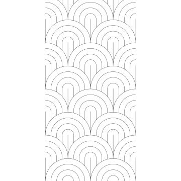 wall mural art deco motif white and black from ESTAhome