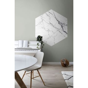 dining room wall sticker marble black and white 159026