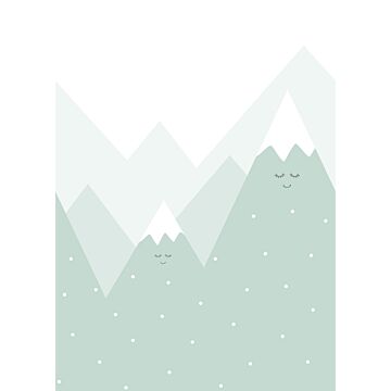 wall mural mountains mint green from ESTAhome