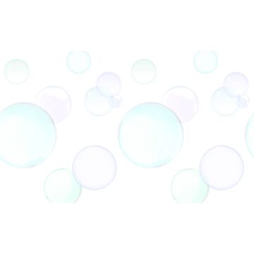 wall mural large floating bubbles purple, soft pink, mint green and blue from ESTAhome