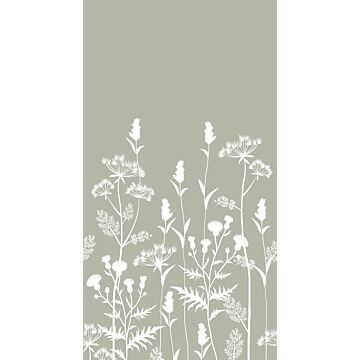 wall mural wildflowers grayed mint green from ESTAhome