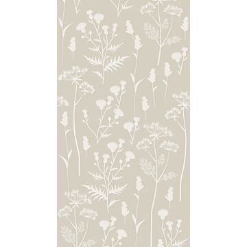 wall mural wildflowers sand beige from ESTAhome