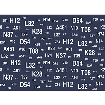 wall mural sailboat numbers blue from ESTAhome