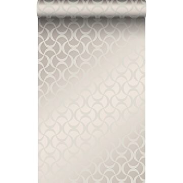 wallpaper graphic warm silver from Origin Wallcoverings