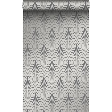 wallpaper graphic form taupe from Origin Wallcoverings