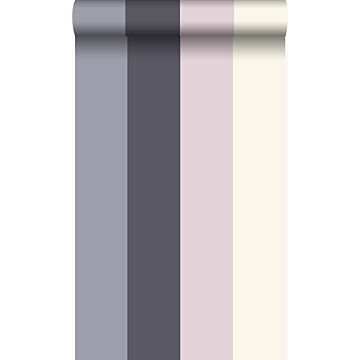 wallpaper stripes purple and lilac purple from Origin Wallcoverings