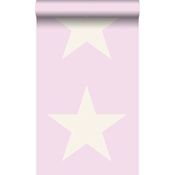 wallpaper stars shiny pink and white from Origin Wallcoverings