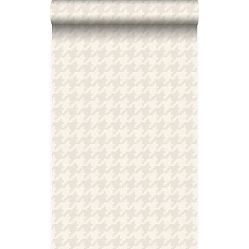 wallpaper houndstooth motif white and silver from Origin Wallcoverings