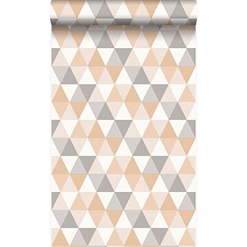 wallpaper graphic triangles beige from Origin Wallcoverings
