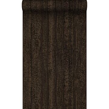 wallpaper wooden planks dark brown from Origin Wallcoverings
