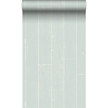 wallpaper weathered wooden planks mint green from Origin Wallcoverings