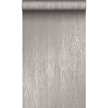 wallpaper wooden planks with wood grain taupe from Origin Wallcoverings