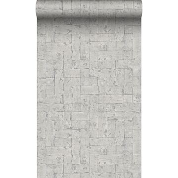 wallpaper bricks light gray from Origin Wallcoverings