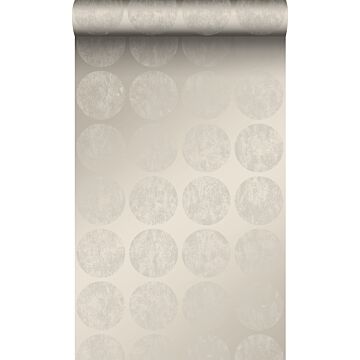 wallpaper large weathered affected spheres warm silver from Origin Wallcoverings