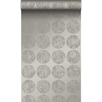 wallpaper large weathered affected spheres dark gray from Origin Wallcoverings