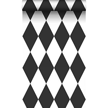 wallpaper rhombus motif black and white from Origin Wallcoverings