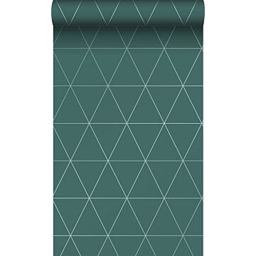 wallpaper graphical triangles green from Origin Wallcoverings
