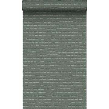 wallpaper crocodile skin greyish blue from Origin Wallcoverings