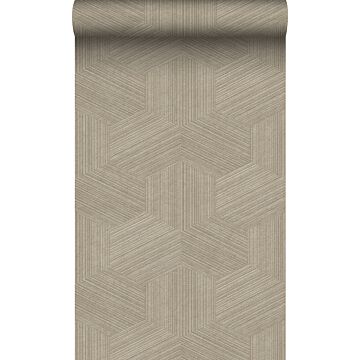 eco texture non-woven wallpaper graphic 3D beige from Origin Wallcoverings