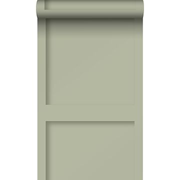 eco texture non-woven wallpaper wall panelling light gray green from Origin Wallcoverings