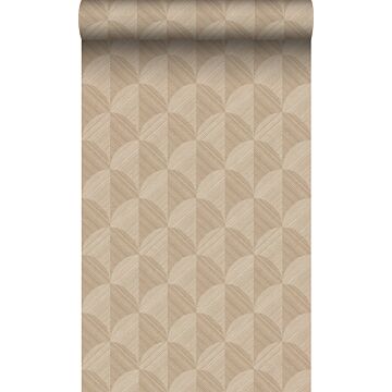eco texture non-woven wallpaper 3D print beige from Origin Wallcoverings