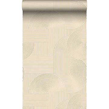 wallpaper graphic 3D sand beige from Origin Wallcoverings