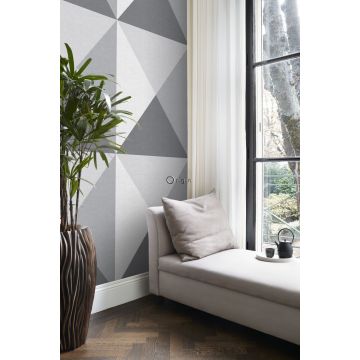 living room wall mural 3D print gray 357227