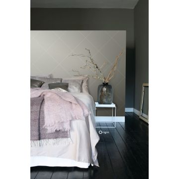 bedroom wallpaper graphic lines shiny warm gray 347747