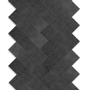self-adhesive eco-leather tiles herring bone pattern anthracite gray from Origin Wallcoverings
