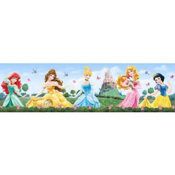 self-adhesive wallpaper border princesses blue, green and yellow from Disney