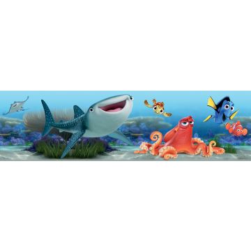 self-adhesive wallpaper border Finding Dory blue, orange and green from Disney