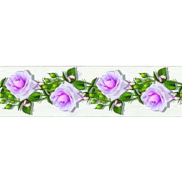 self-adhesive wallpaper border flowers white, green and pink from Sanders & Sanders