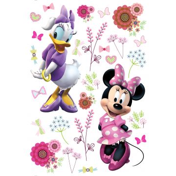 wall sticker Minnie Mouse & Daisy Duck pink, purple and white from Disney