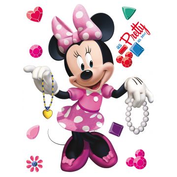 wall sticker Minnie Mouse pink, black and white from Disney