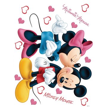 wall sticker Minnie & Mickey Mouse pink, red, yellow and blue from Disney