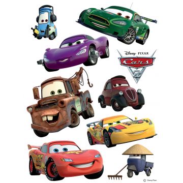 wall sticker Cars red, yellow and green from Disney
