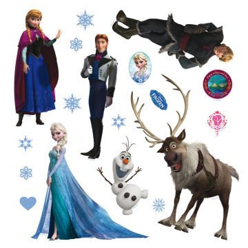 wall sticker Frozen blue, purple and brown from Disney