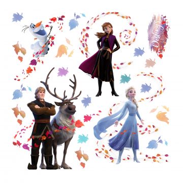 wall sticker Frozen blue, brown and purple from Disney