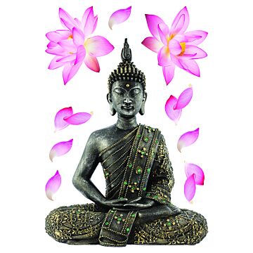 wall sticker Budha pink and brown from Sanders & Sanders