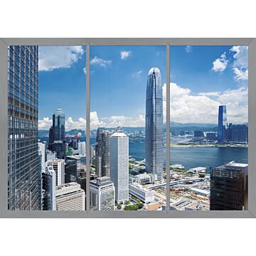 wall mural city view blue and gray from Sanders & Sanders